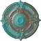 Ekena Millwork Attica Acanthus Leaf Medallion (Canopies up to 4 5/8"), 53 1/2"OD x 3 1/2"P, Copper Green Patina CM53ATCGS - alternate 1